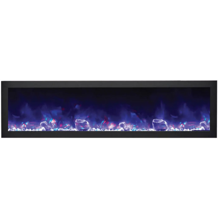Remii by Amantii 65" Extra Slim Series Built-in Electric Fireplace with Black Steel Surround Amantii