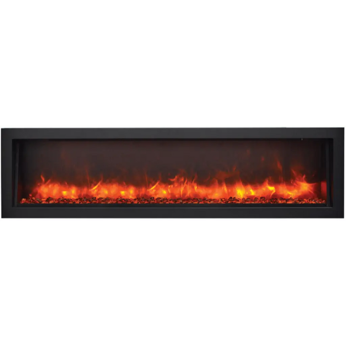 Remii by Amantii 65" Extra Slim Series Built-in Electric Fireplace with Black Steel Surround Amantii