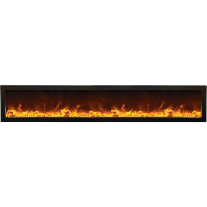 Remii by Amantii 65" Extra Slim Series Built-in Electric Fireplace with Black Steel Surround Amantii
