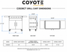 Coyote C3S36CT cart dimension drawing