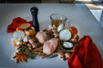 70113 Bamboo Cutting Board – in use, with chicken, view 2