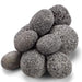 HPC black rolled lava stones for gas fire pits