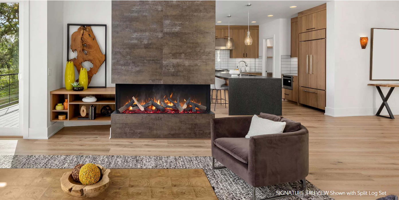 Amantii TruView Signature 3-Sided Glass Electric Fireplace