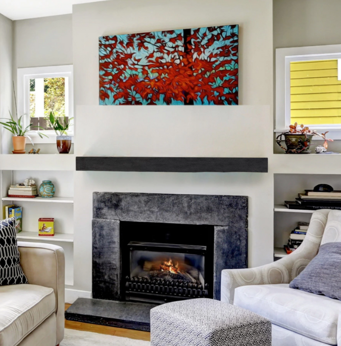 Lexington Flat Sawn Beam Series Fireplace Non-Combustible Mantel