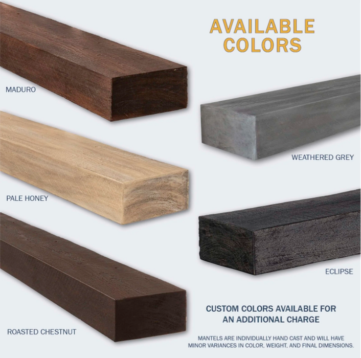 Lexington Flat Sawn Beam Series Fireplace Non-Combustible Mantel