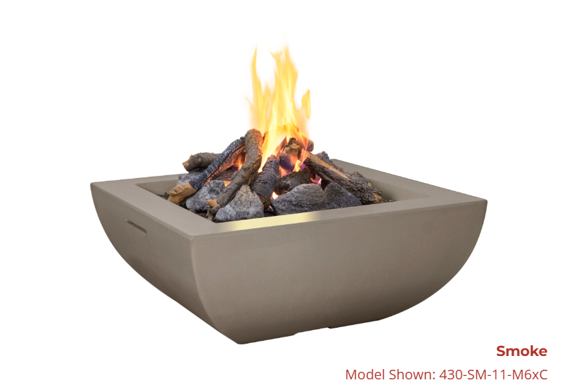American Fyre Designs 36″ Bordeaux Square Fire Bowl