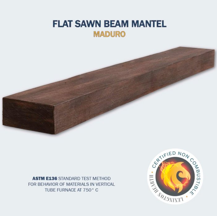 Lexington Flat Sawn Beam Series Fireplace Non-Combustible Mantel