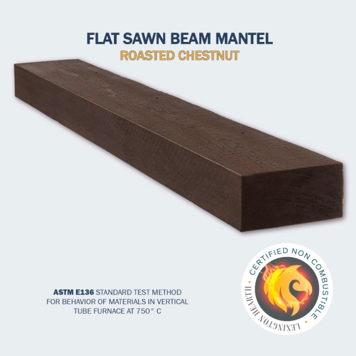 Lexington Flat Sawn Beam Series Fireplace Non-Combustible Mantel