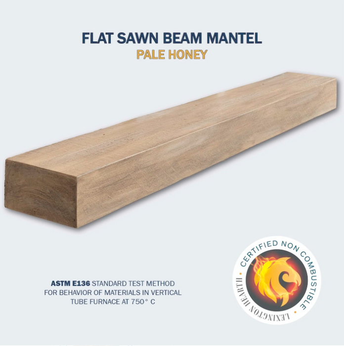 Lexington Flat Sawn Beam Series Fireplace Non-Combustible Mantel