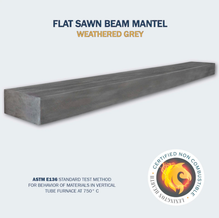 Lexington Flat Sawn Beam Series Fireplace Non-Combustible Mantel