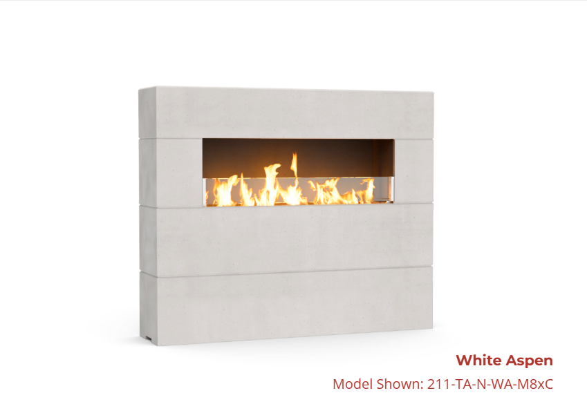 American Fyre Designs 72" Milan Tall Linear Fireplace with FyreStarter Ignition System