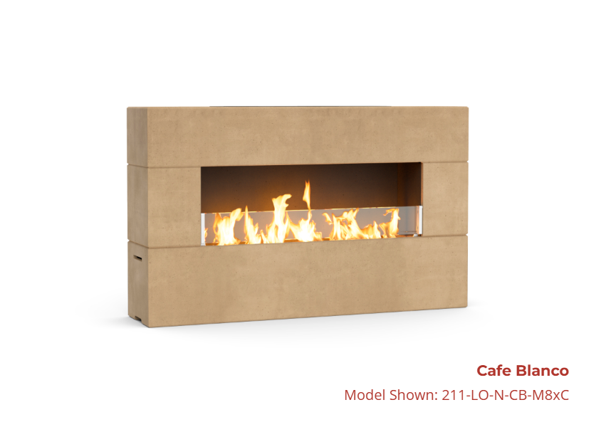 American Fyre Designs 72" Milan Low Linear Fireplace with FyreStarter Ignition System