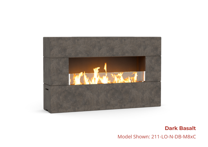 American Fyre Designs 72" Milan Low Linear Fireplace with FyreStarter Ignition System