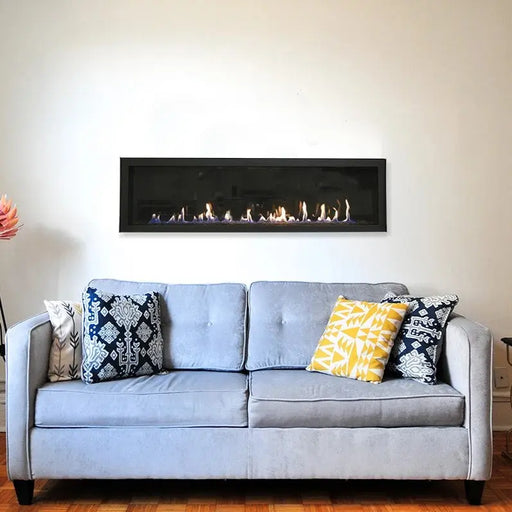 Sierra Flame Austin 65: Direct vent linear gas fireplace, Dreamwood Living.