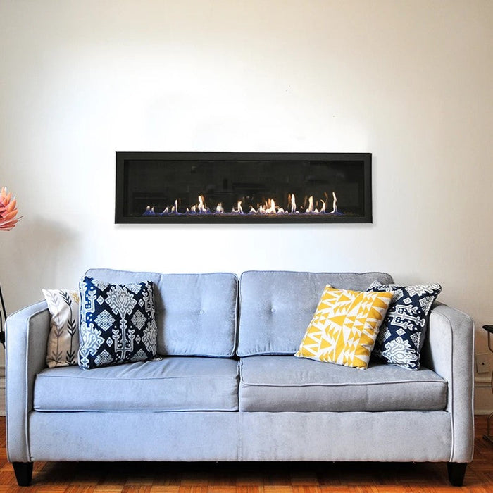 Sierra Flame Austin 65: Direct vent linear gas fireplace, Dreamwood Living.