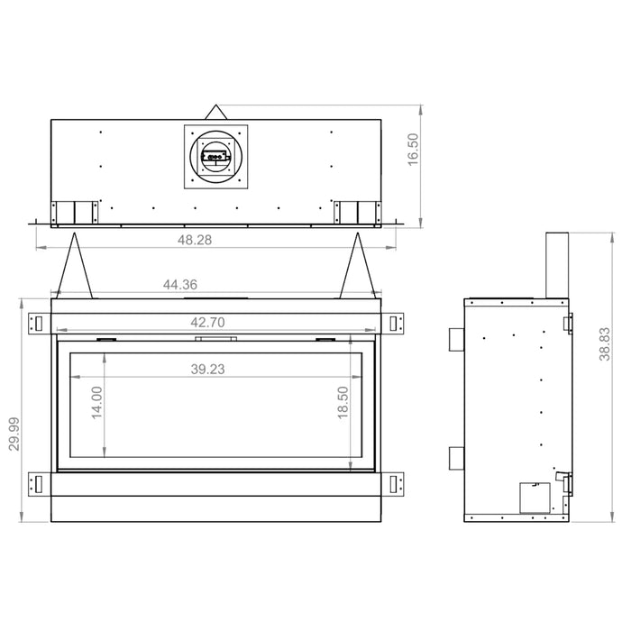 Sierra Flame Bennett 45" Direct Vent Linear Gas Fireplace Sierra Flame Dreamwood Living