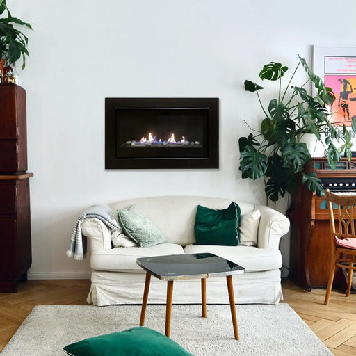 Sierra Flame Boston 36" gas fireplace with elegant linear design.