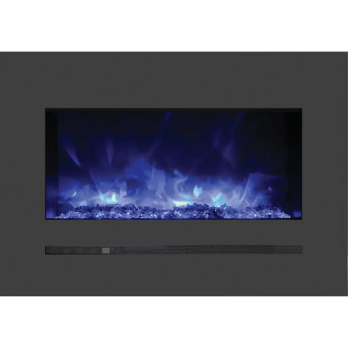 Sierra Flame by Amantii 26" Wall Mount/Flush Mount Electric Fireplace with Deep Charcoal Colored Steel Surround Amantii