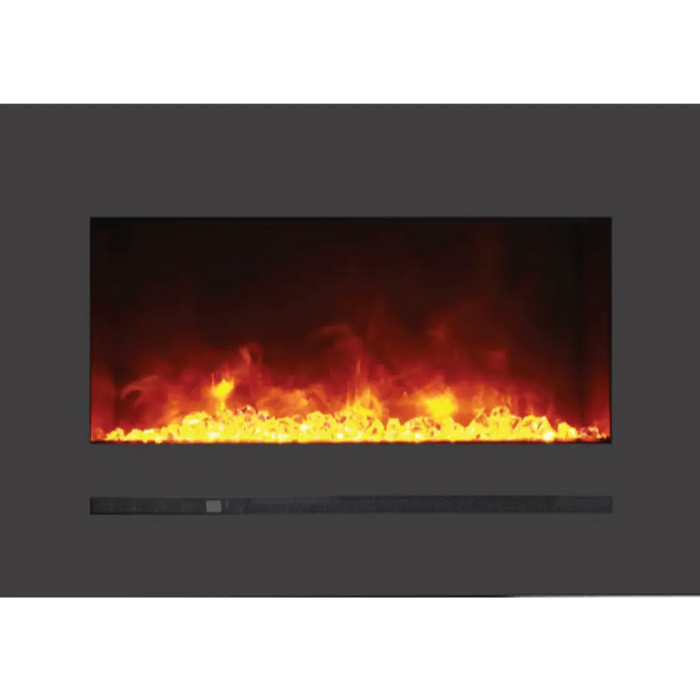 Sierra Flame by Amantii 26" Wall Mount/Flush Mount Electric Fireplace with Deep Charcoal Colored Steel Surround Amantii