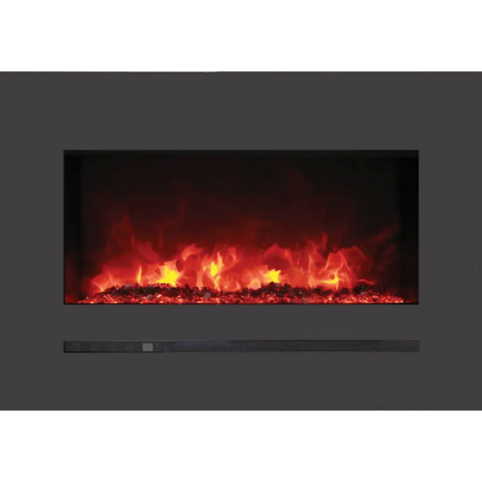 Sierra Flame by Amantii 26" Wall Mount/Flush Mount Electric Fireplace with Deep Charcoal Colored Steel Surround Amantii