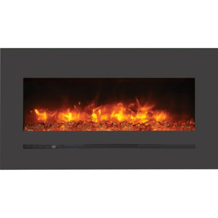 Sierra Flame by Amantii 34" Wall Mount/Flush Mount Electric Fireplace with Deep Charcoal Colored Steel Surround Amantii