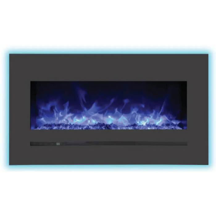 Sierra Flame by Amantii 34" Wall Mount/Flush Mount Electric Fireplace with Deep Charcoal Colored Steel Surround Amantii