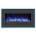 Sierra Flame by Amantii 34" Wall Mount/Flush Mount Electric Fireplace with Deep Charcoal Colored Steel Surround Amantii