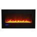 Sierra Flame by Amantii 34" Wall Mount/Flush Mount Electric Fireplace with Deep Charcoal Colored Steel Surround Amantii