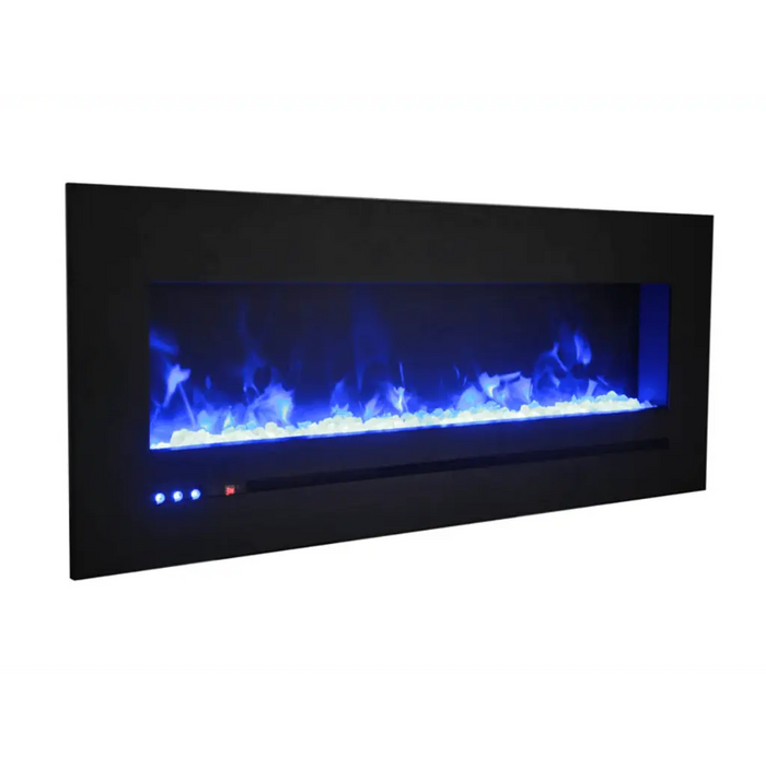 Sierra Flame by Amantii 34" Wall Mount/Flush Mount Electric Fireplace with Deep Charcoal Colored Steel Surround Amantii