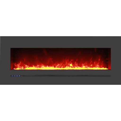 Sierra Flame by Amantii 48" Wall Mount/Flush Mount Electric Fireplace with Deep Charcoal Colored Steel Surround Amantii