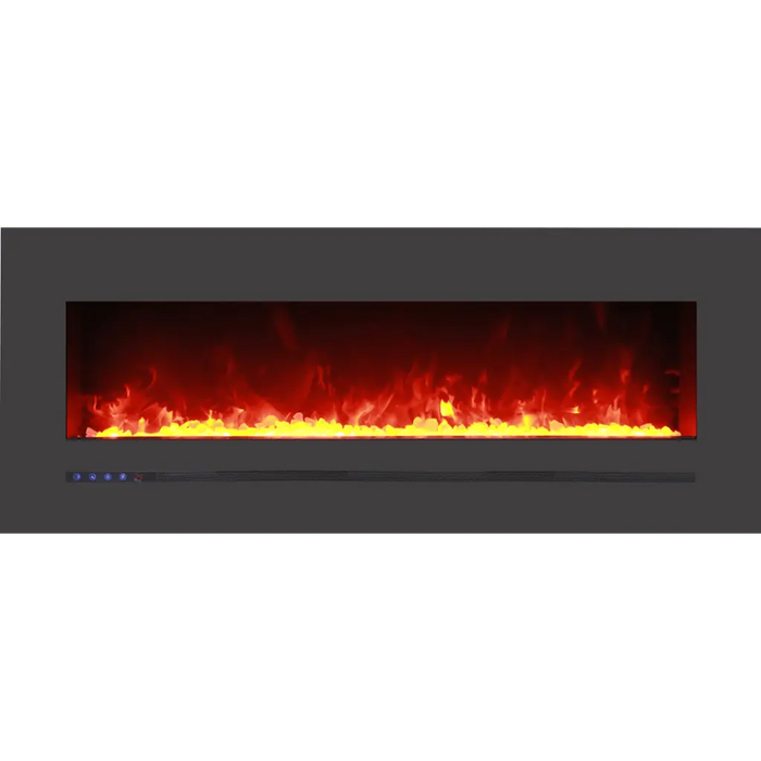Sierra Flame by Amantii 48" Wall Mount/Flush Mount Electric Fireplace with Deep Charcoal Colored Steel Surround Amantii