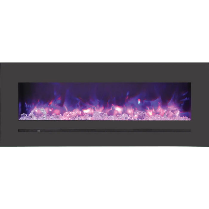 Sierra Flame by Amantii 48" Wall Mount/Flush Mount Electric Fireplace with Deep Charcoal Colored Steel Surround Amantii