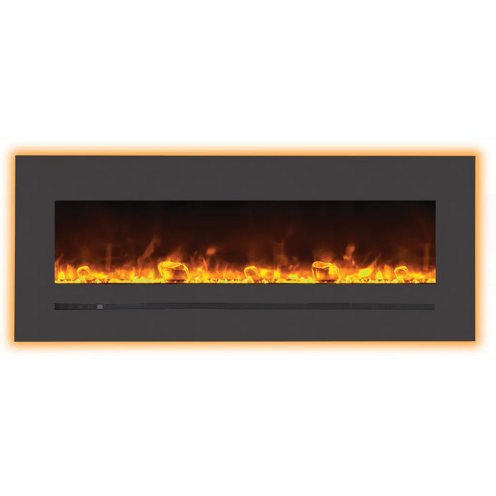 Sierra Flame by Amantii 48" Wall Mount/Flush Mount Electric Fireplace with Deep Charcoal Colored Steel Surround Amantii