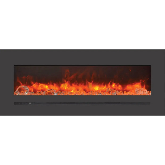 Sierra Flame by Amantii 48" Wall Mount/Flush Mount Electric Fireplace with Deep Charcoal Colored Steel Surround Amantii