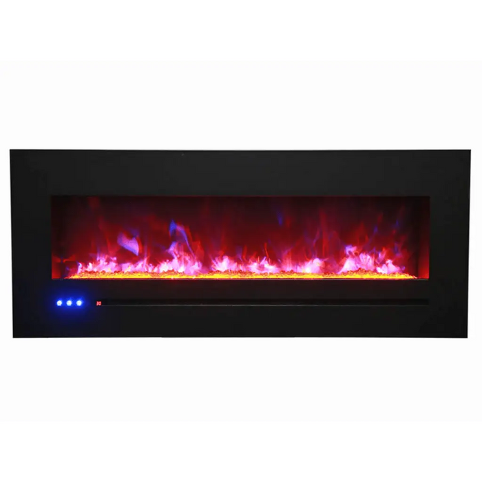 Sierra Flame by Amantii 48" Wall Mount/Flush Mount Electric Fireplace with Deep Charcoal Colored Steel Surround Amantii