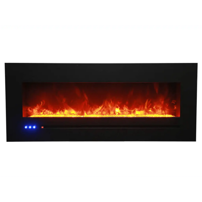 Sierra Flame by Amantii 48" Wall Mount/Flush Mount Electric Fireplace with Deep Charcoal Colored Steel Surround Amantii