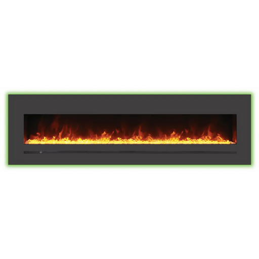 Sierra Flame by Amantii 72" Wall Mount/Flush Mount Electric Fireplace with Deep Charcoal Colored Steel Surround Amantii