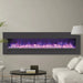 Sierra Flame by Amantii 72" Wall Mount/Flush Mount Electric Fireplace with Deep Charcoal Colored Steel Surround Amantii