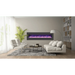 Sierra Flame by Amantii 72" Wall Mount/Flush Mount Electric Fireplace with Deep Charcoal Colored Steel Surround Amantii
