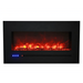 Sierra Flame by Amantii 72" Wall Mount/Flush Mount Electric Fireplace with Deep Charcoal Colored Steel Surround Amantii