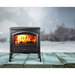 Sierra Flame by Amantii Lynwood W76 Cast Iron Free Stand Wood Stove Fireplace Amantii
