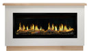 SimpliFire Allusion Edge 50" electric fireplace in a painted Boyd build-out kit