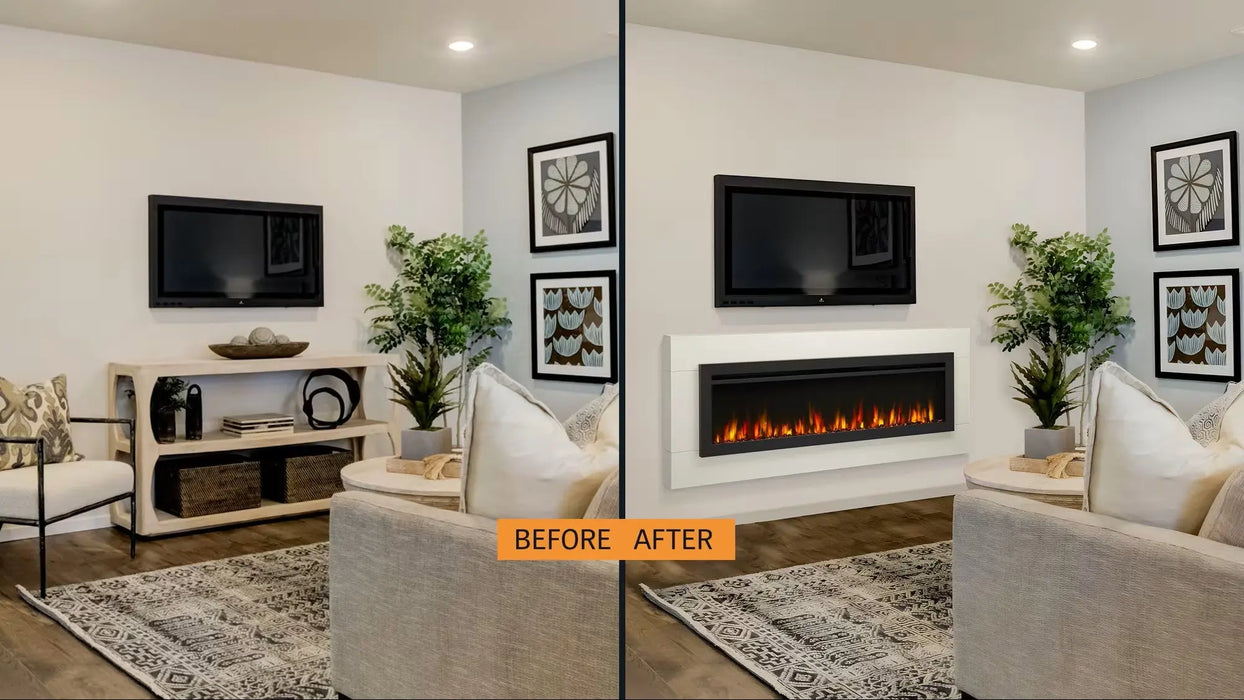 SimpliFire Allusion Slim 72" Electric Fireplace SimpliFire