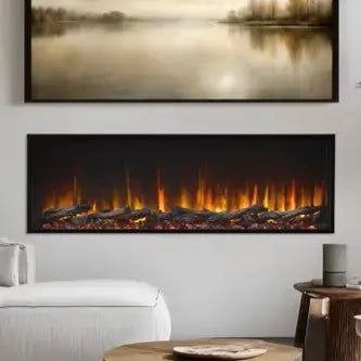 SimpliFire Scion 43" Built-in Linear Electric Fireplace SimpliFire Dreamwood Living