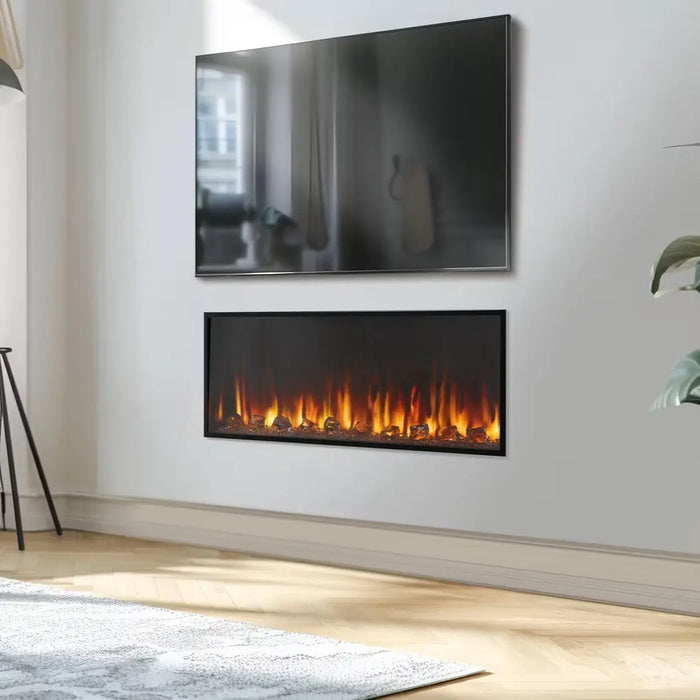 SimpliFire Scion 43" Built-in Linear Electric Fireplace SimpliFire Dreamwood Living
