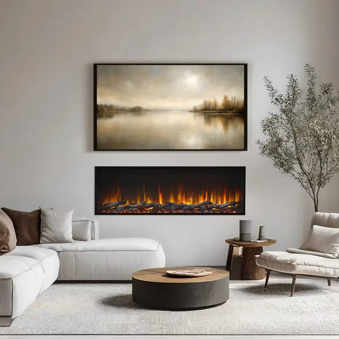 SimpliFire Scion 43" Built-in Linear Electric Fireplace SimpliFire Dreamwood Living