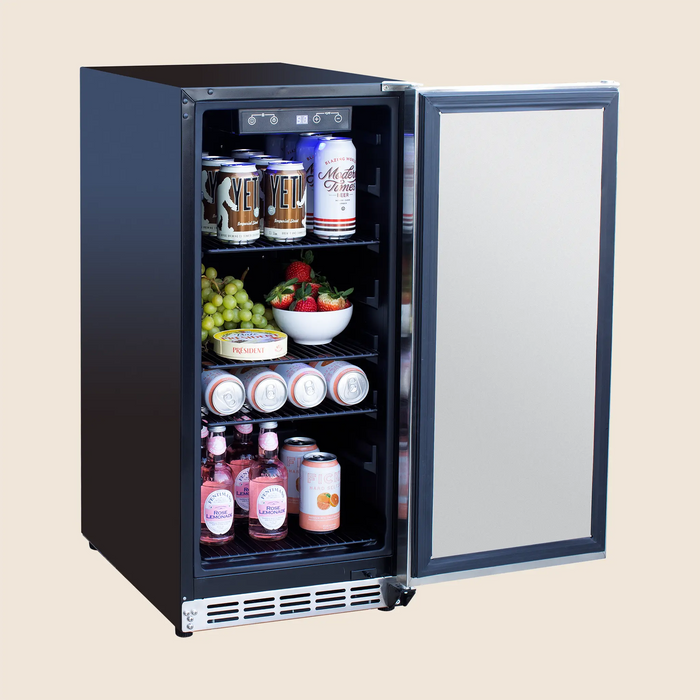 Summerset 15" 3.2 Cu. Ft. Outdoor Refrigerator With Glass Door - RFR-15