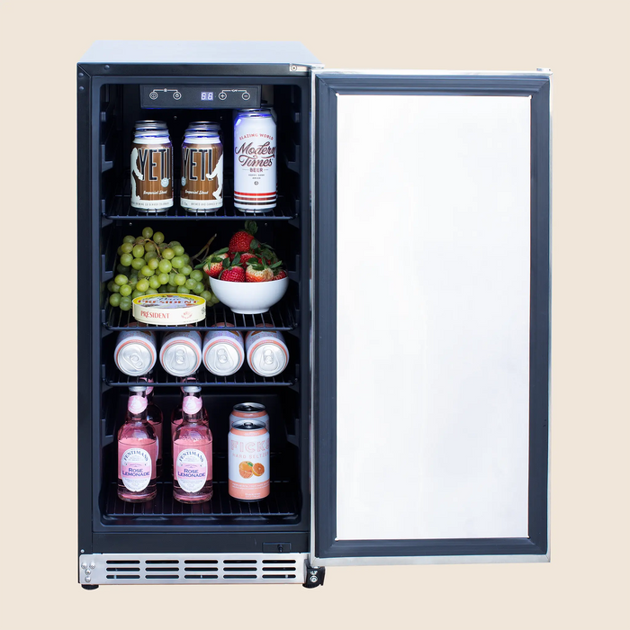 Summerset 15" 3.2 Cu. Ft. Outdoor Refrigerator With Glass Door - RFR-15