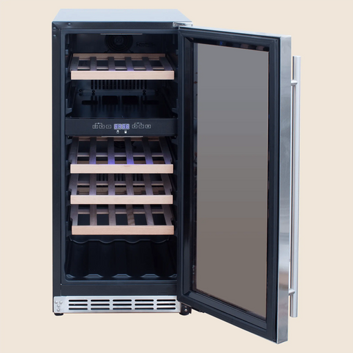 Summerset 15″ 3.2 Cu. Outdoor Rated Dual Zone Wine Cooler - RFR-15WD Summerset