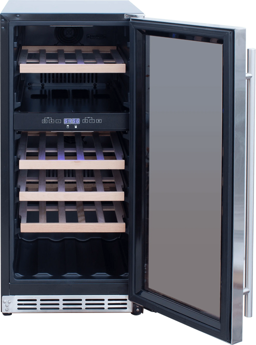 Summerset 15″ 3.2 Cu. Outdoor Rated Dual Zone Wine Cooler - RFR-15WD Summerset